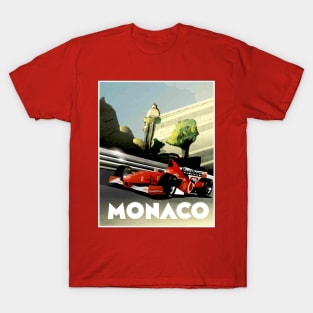Monaco Grand Prix Road Racing Automobile Advertising Print T-Shirt